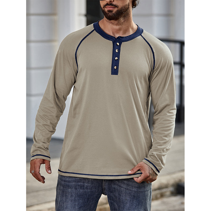 Henley-T-Shirt aus Baumwolle