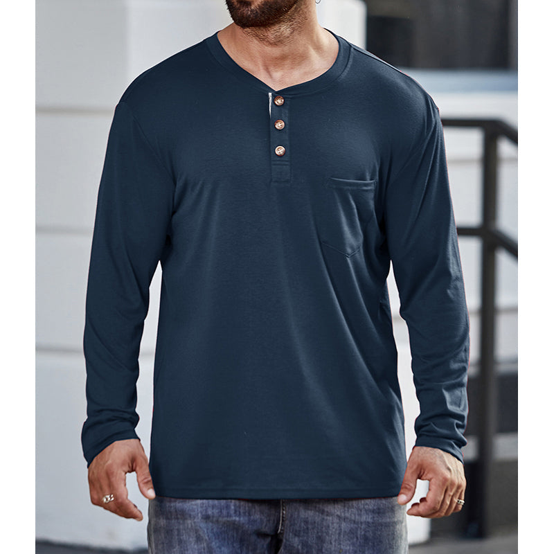 Mens collared shop henley shirt