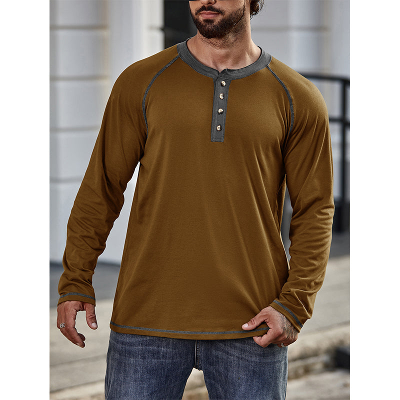 Henley-T-Shirt aus Baumwolle