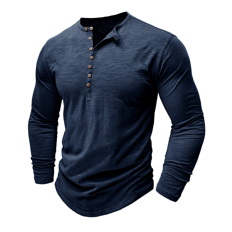 Cotton Long Sleeve Henley – mololabel