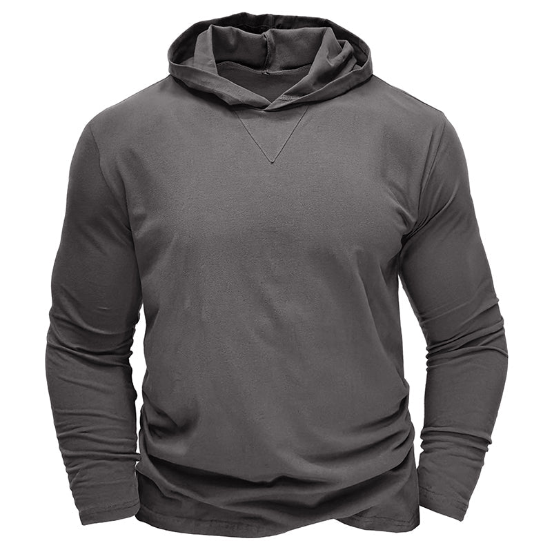 Mens black 2024 hooded t shirt