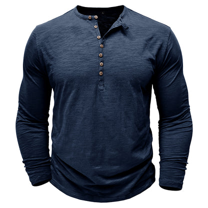 Cotton Long Sleeve Henley