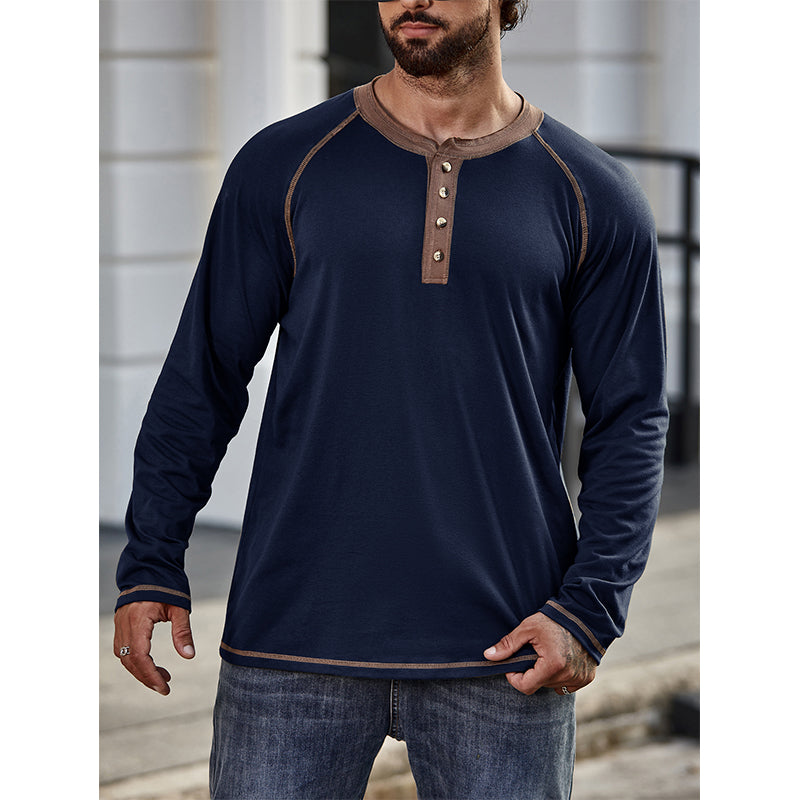 Henley-T-Shirt aus Baumwolle