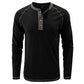 Soft Cotton Fabric Henley Collar T-Shirt