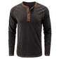 Soft Cotton Fabric Henley Collar T-Shirt