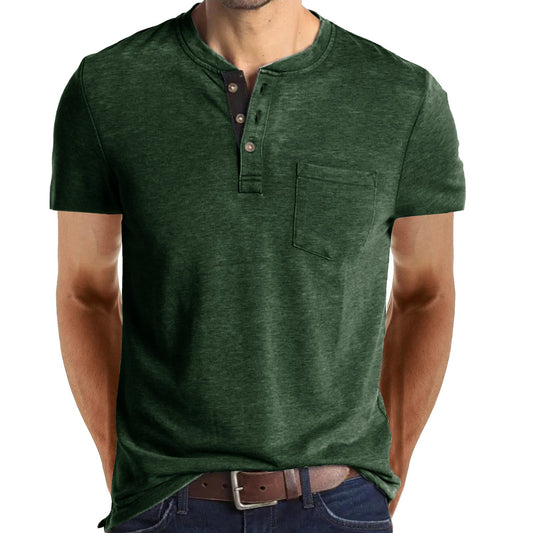 Men New Cotton Casual Short Sleeve T-shirt