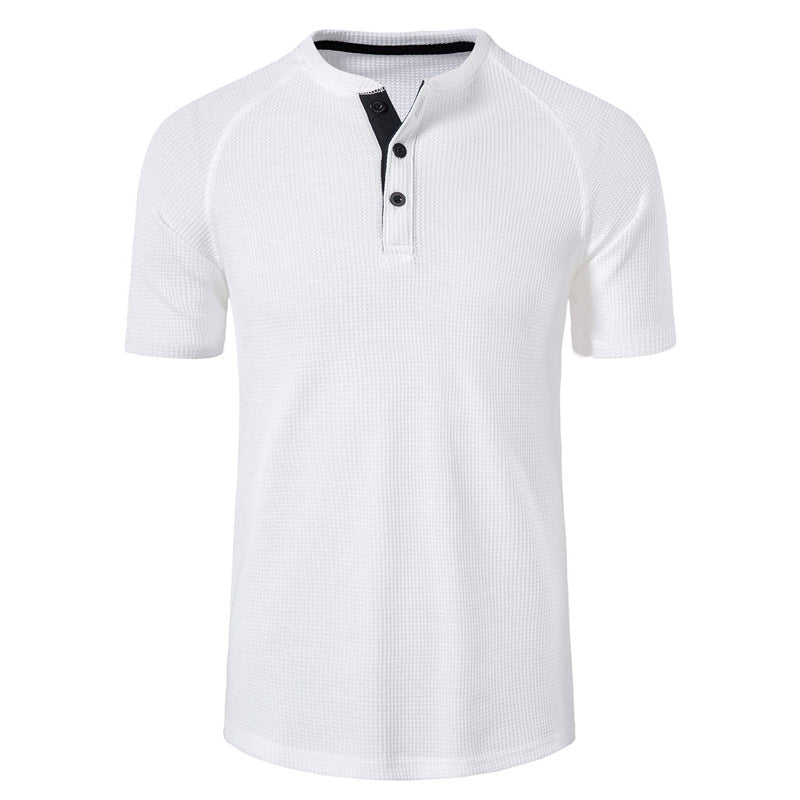 T-shirts décontractés pour hommes Henley