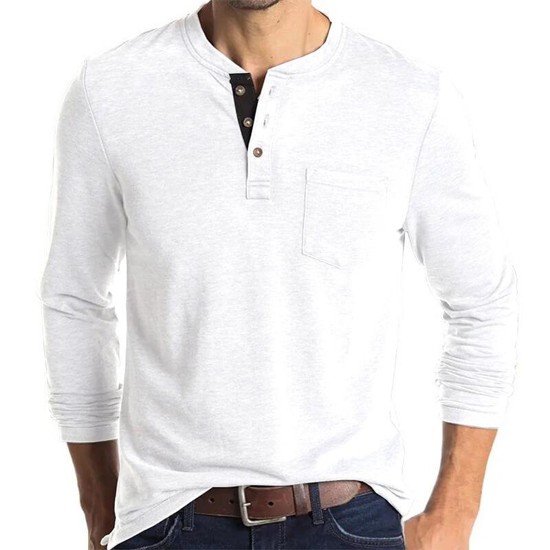 Men's Fashion Casual Henley  Shirts Sale