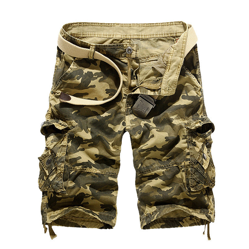 Men's Loose Multi-pockets Camouflage Casual Cargo Shorts