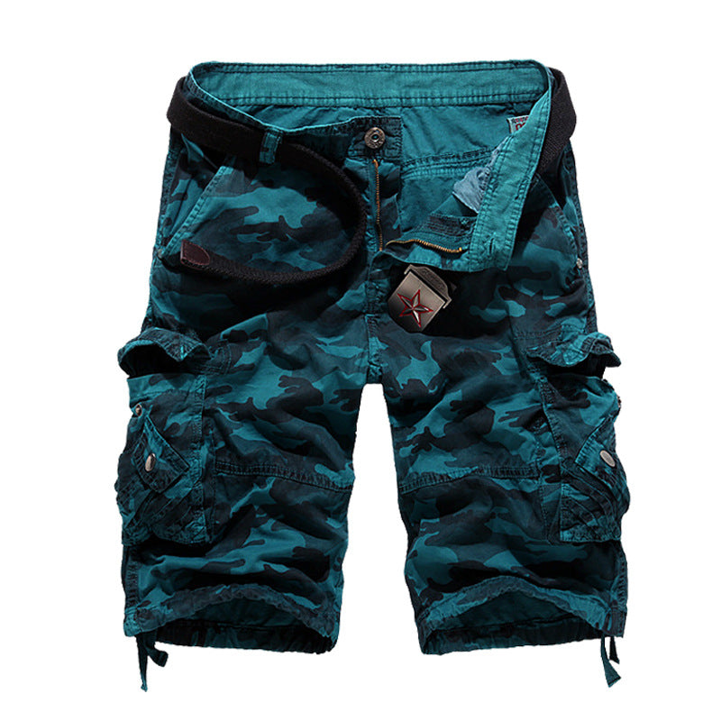 Men's Loose Multi-pockets Camouflage Casual Cargo Shorts