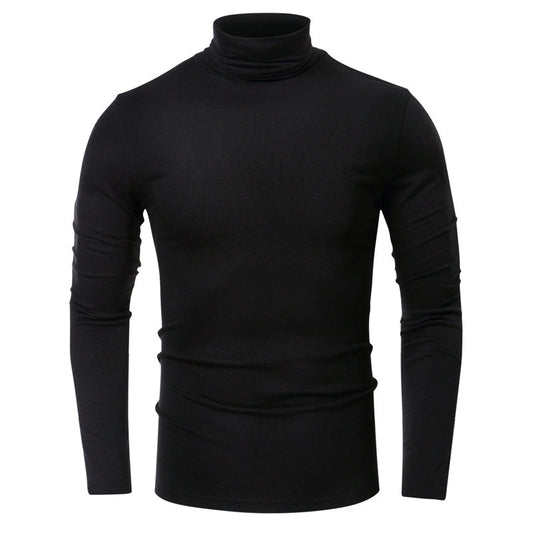 Cotton Turtleneck Basic Shirt