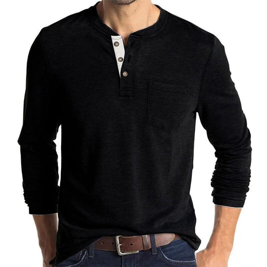 Herrenmode-Casual-Henley-Hemden im Sale