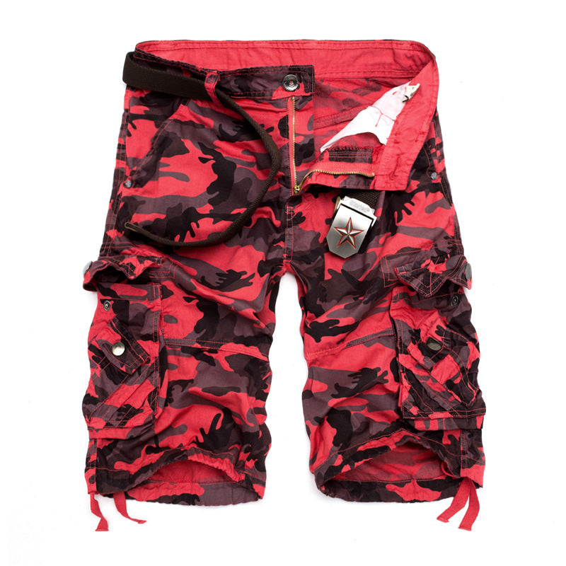 Men's Loose Multi-pockets Camouflage Casual Cargo Shorts