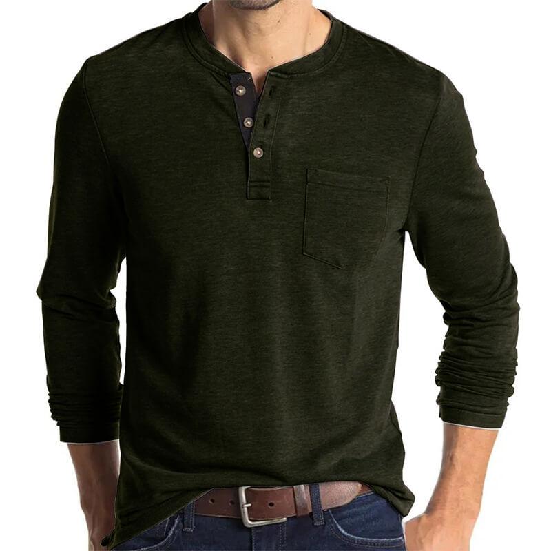 Men's Fashion Casual Henley  Shirts Sale