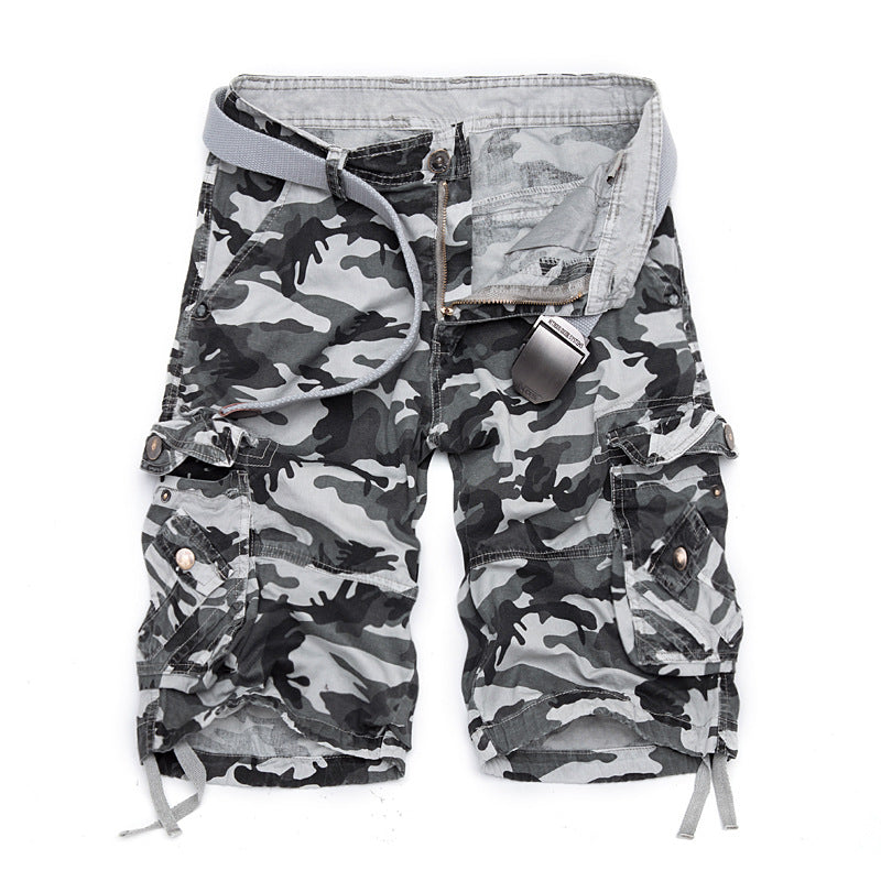 Men's Loose Multi-pockets Camouflage Casual Cargo Shorts