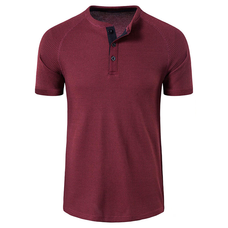 T-shirts décontractés pour hommes Henley