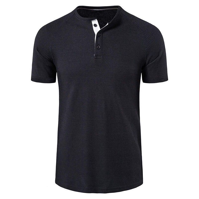 T-shirts décontractés pour hommes Henley